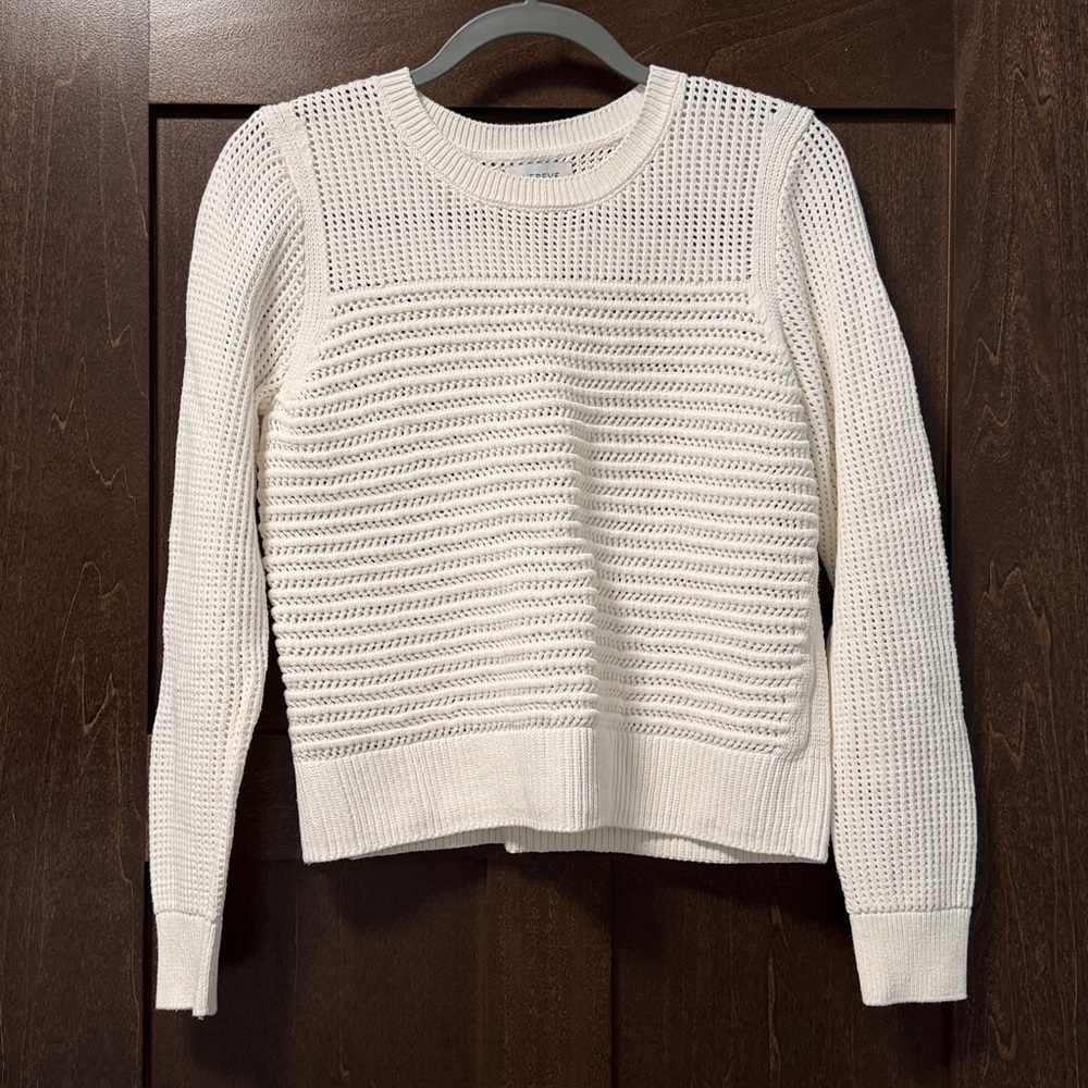 Worn Once! Evereve Brooklyn White Pullover Size Small